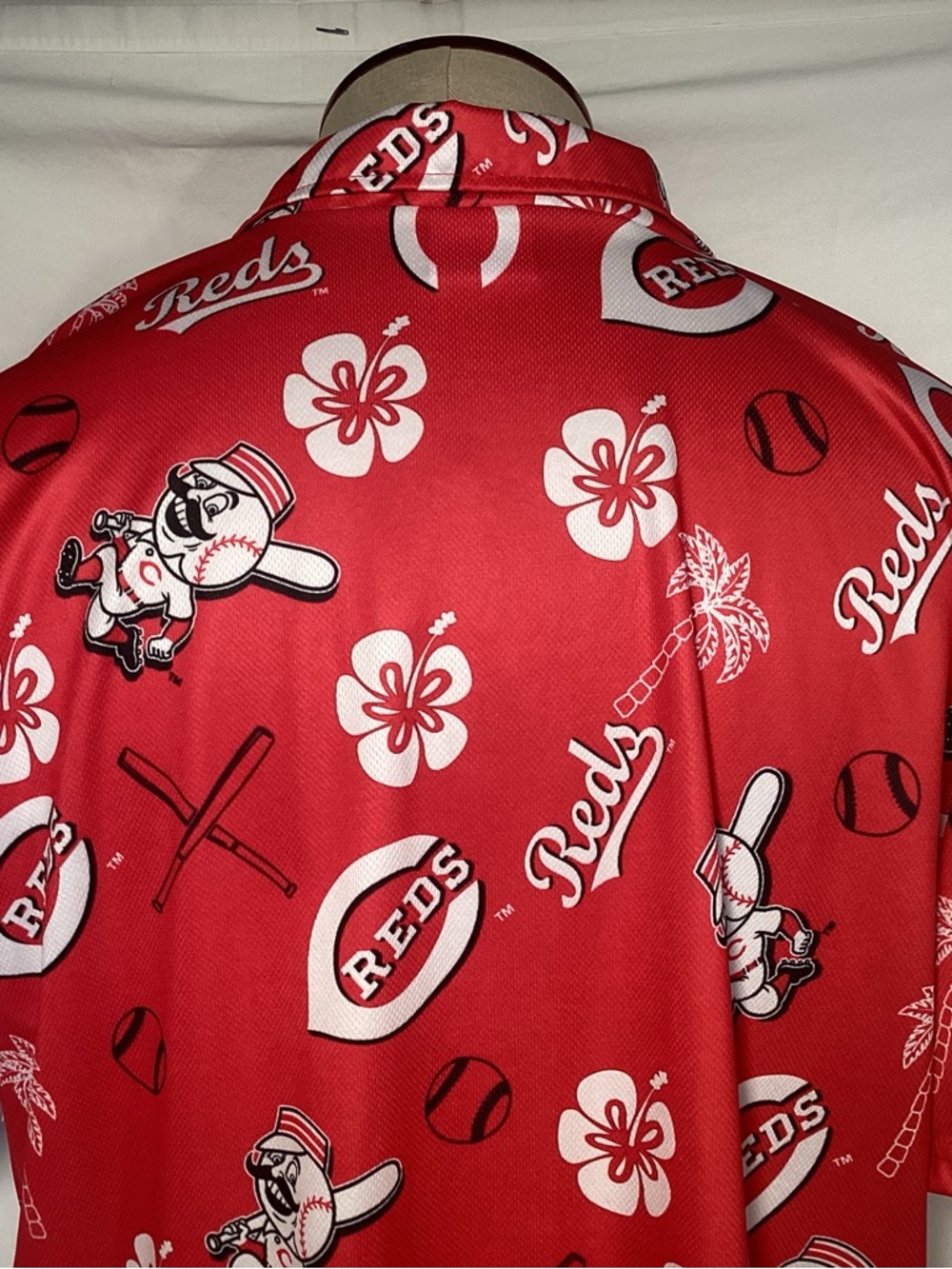 Cincinnati Reds Baseball Hawaiian Button Up Shirt Men’s Size XL - Picture 6 of 14